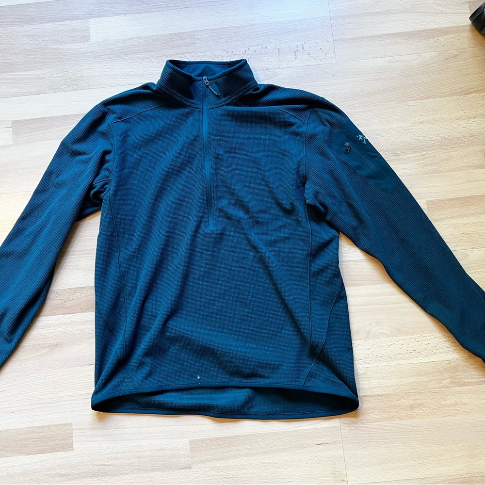 Men’s Arcteryx Delta LT Half Zip Size M Dark Teal